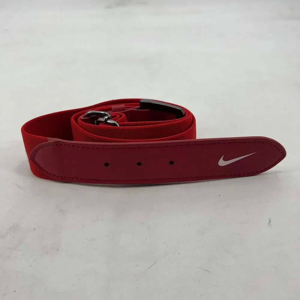 Nike‎ Belt Mens 36 Red Fabric Baseball Softball Adjustable Intensity Training